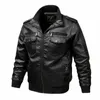 レザージャケット男性コートファッションブランドオートバイレザーコート品質PUアウターメンズウィンターオスデザインジャケット5xl 6xl 211009