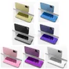 Smart Mirror Flip Case Leder für Samsung Galaxy S22 S21 Ultra S10 Plus F62 M62 S7 M60s M80s M51 S10E für Iphone 13 12 11 Pro Mini Cover entsperrt Hohe Qualität