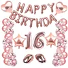 Birthday digital aluminum film balloon set adult ceremony arrangement birthday atmosphere decoration