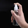 60ml 2oz fina névoa extra mini frascos de pulverização com bombas atomizer para óleos essenciais Perfume de viagens Maquiagem portátil PP / Pet Garrafa de plástico DH8400