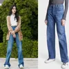 Jeans da donna 2021 nuovo COH elegante papà blu scuro vita alta elastico libero gambe larghe sottile pavimento allentato trascinando jeans donna