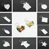 11 Styl Sublimacja Puste DIY Breloki Party Favor Sundries MDF Drewniane Klucz Wisiorki Termiczne Przeniesienie dwustronne Keyring Biały prezent Brelok Akcesoria ZC500