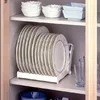 Hooks Rails Opvouwbare Dish Plate Drying Rack Organizer Drainer Plastic Opslag Houder witte keuken