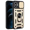 Shockproof Push The Window Armor Phone Cases For iPhone 13 12 11Pro Max 7 8 6S Plus XS XR SE2020 Metal Ring Bracket Cover
