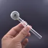 Neuestes Großhandelsdesign 12 cm Glasölbrennerrohr Dick berauschend Fünf Runden rauchendes Handwasserrohr Nagelrohre