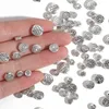 Pozostałe 20-50pcs 6-9 mm dystansowe koraliki starożytne srebrne metalowe metalowe luźne biżuterię dla kobiet do dziury 1,2 mm europejski bracele rita22