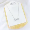 Ketting oorbellen set familie baby zwanger hart voor vrouw moeder vader day man man cadeau liefde goud zilveren kleur roestvrijstalen sieraden