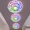 Downlights Moderne Kristall-LED-Deckenbeleuchtung Wohnzimmer Home Kronleuchter Fixture Gang Flur Lampe Kronleuchter 12W Mehrfarbig226p