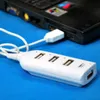 Mini 4 Port USB 2.0 Hub Splitter Socket Expansion Switch Charger för stationär PC Laptop Adapter Converter Data Charger Cable