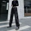 Yedinas Tie Dye Denim Pants Women Wide Leg Jeans High Waist Black Gothic Trousers Jean Boyfriend Femme 90s Streetwear 210527