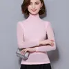 Sexy Mesh Tops Blouse Women Turtleneck Long Sleeve Tops Elasticity Black Shirt Silm Blusas Mujer De Moda Casual Shirts 210302