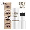 Kit per modellare il timbro per sopracciglia Impermeabile a lunga durata One Step Brow Powder Stamps Set Stencil per sopracciglia riutilizzabile Strumento per il trucco