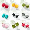 Stud Korea Multi-Shape Candy Color Small Earring For Women Trendy Geometric Round Five-star Heart Cute Jewelry Wholesale