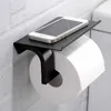 Roll paper holder 304 stainless steel toilet tissue hand tray mobile phone rack 210720