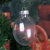 Julkula träd hängande klart glas pvc baubles bröllop dekoration år fyllbara semester leveranser iriserande xmas bollar