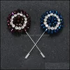 Pins, broszki biżuteria hurtowa mieszana 5pcs/Lot Flower Wedding Men and Pins for Suits Lapel Drop dostawa 2021 5xrz8