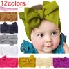 Baby girls Solid color Big Bow bunny Headbands Kids hair band Children Headwear Boutique hair accessories 12colors