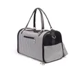 Noir Luxe Mode Chien Transporteur Arrivée Portable En Plein Air PU Cuir Chiot Sac À Main Bourse Chat Fourre-Tout Sac pour Petits chiens Valise Pour Animaux De Compagnie Voyage Randonnée Shopping