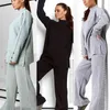 Colorfaith Sonbahar Kış Kadın Setleri 2 Parça Balıkçı Yaka Kazak Kazaklar Geniş Bacak Uzun Pantolon Sıcak Eşofman WS2001JX 211116 Suits