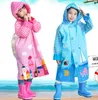 Enfants Raincoat Nouveau Dessin animé Girl Garçon Enfants Étudiants Vélo Poncho Rain Manteau imperméable Rain Vêtements de pluie pour l'extérieur