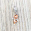 Anhänger für Schmuckherstellungsset Silber Disny Parks Epcot Flower Garden Little Florida Orange Bird Pandora Charm Schlangenkette Perlen Armreif Box Kinder Armbänder Frauen DIY