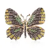 Broche Borboleta Grande Alfinete de Cristal de Luxo Alfinetes para Feminino Festa Banquete Alfinetes de Strass Acessórios para Roupas