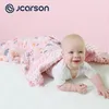 JCARSON Baby Dicke Decke Pucken Neugeborenen Weiche Fleece Solide Bettwäsche Baumwolle Quilt Swaddle Wrap Doppelschicht Umschlag Kinderwagen 210309