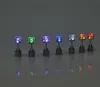 Creative Glowing Led Stud Earring Crystal Stainless Light Up Christmas Stud Earrings Luminous Party Jewelry Accessories