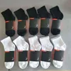 Mens Socks Wholesale at Least 12 Pairs Classic Black White Women Men High Quality Letter Breathable Cotton Sports Ankle Sock Elastic No Good