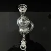 Bangs en verre épais transparents Pipe à fumer Type spécial Recycleur Verre Huile Dab Rigs percolateur Conduites d'eau Joint femelle avec bol clair de 14 mm Accessoires Cadeaux