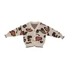 Nuovo maglione lavorato a maglia coreano invernale per bambini Maglione cardigan casual con collo rotondo carino lettera 210308