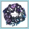 Pony Tails Holder Hair Jewelry 12 Styles Mermaid Sequin Hairband Children Princess Tie Charm Scrunchie Ponytail Aessories Gwb12109 Drop Deli