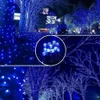 Decorações 10m 100m LED String Light Light Outdoor Fairy Garland Home Christmas Wedding Birthday Party Decoration 24V Impermeável Branco A quente RGB Y20