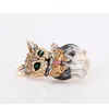 Złota Emalia Diamentowa Kot Broszka Pins Animal Business Suit Top Dress Cutage Dla Kobiet Mężczyzna Moda Biżuteria Will and Sandy