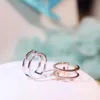 Ringos de cluster jz tfb rllen de alta qualidade prata esterlina aberta t cruz crossstone 925 anel com jóias diy de logotipo para mulheres.