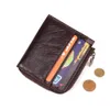 ミニスモールの本革スリムな財布カードホルダー女性お金バッグ男性ファッションショート財布