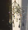 Chandelier Wind Chimes Garden Decoration Crystal Prisms Hanging Sun Catcher Pendant Patio Windown Indoor Outdoor Decor Gifts