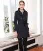 Conception Trench-Coats Femme Long classique Coupe-Vent Imperméable Style Anglais Britannique Automne Hiver Vêtements De Luxe Femme Styles Vêtements