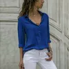 Design Blouses Blancs Femmes Bouchons Basic Basic Basic Summer Summer Long Sheve Shirt Elegant Murffon Office Lady Slim Plus Si