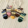 Chaussettes chaudes et épaisses en laine Vintage, tricot d'hiver, motif cadeau de noël, bonneterie pour femmes et hommes
