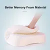 Memory Foam Lendensteun Rugkussen Massage Taille Orthopedisch Kussen Bureaustoel Kussen Pijn Verlichten Stuitbeen Auto Zitkussen 210716