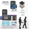 Cüzdanlar erkek rfid engelleme para klipsi iki katlı ince minimalist mini pu erkek cüzdan para cebi ve kimlik penceresi 290D