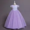 2024 Sequins Pink A Line Flower Girls' Dresses O Neck Party Kids Prom Princess Pageant Evening Gowns First Holy Communion Birthday for Wedding Cooktail Gown