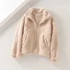 Manteau de fausse fourrure femmes cordon de serrage pardessus hiver chaud doux veste à fermeture éclair femme peluche poche décontracté Teddy vêtements d'extérieur 210531