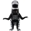 Mascota muñeca traje Adultos Mascota Esqueleto Zombie Huesos T-REX Dinosaurio Inflable Traje Mujer Hombre Fiesta Vestir Disfraces de Halloween Juguetes