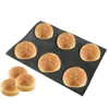 Silikonowa kok chlebowa formy okrągłe kształt chlebowa taca perforowana piekarnia formy do pieczenia chleba, hamburger, kok, puff, tartlet i więcej Y200612
