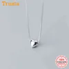 Trustdavis Heart Ketting 925 Sterling Zilver Made Real Silver Hanger Girls Love Gift voor Vrouwen Kettingen Sieraden Da1164 Y1204