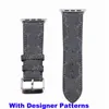 Fashion L Designer Leather Straps for Apple Watch Band 40mm 44mm 49mm 42mm Bracelet Bands Black Square Designs Flower Watchband iWatch Series 8 7 6 5 4 3 2 SE Belt Stripes