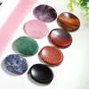 Worry Stone Thumb Gemstone Natural Rose Quartz Healing Crystal Therapy Reiki Treatment Spiritual Minerals Massage Palm Gem 45mm*35mm*10mm