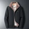 Designer jaqueta de lã homens quente grosso windbreaker parkas de alta qualidade casaco de gola de pele plus tamanho 6xl inverno casual morno lã